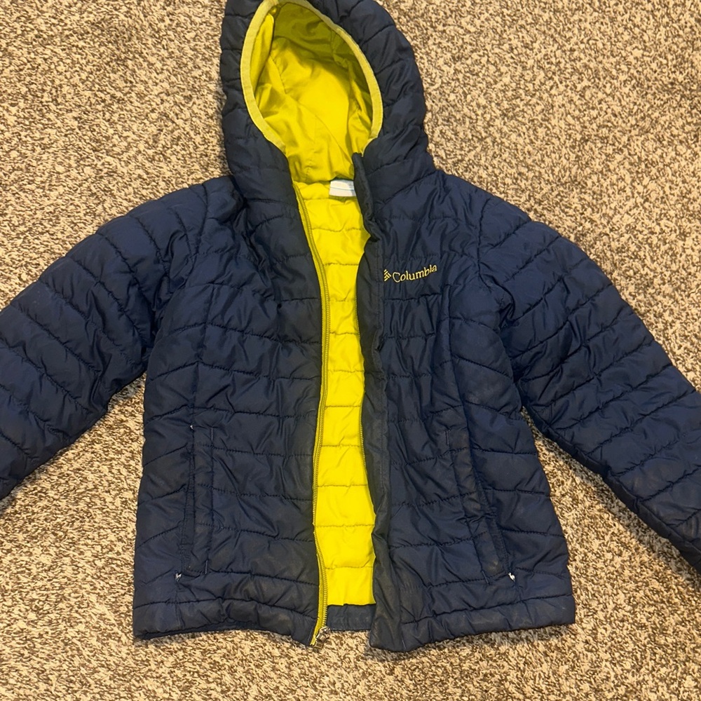 Columbia Kids' Puffer Jacket in Navy and Yellow size XS‎